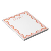 Personalisierte Lebendige Fette Farben Whimsical W Notizblock (angewinkelt)