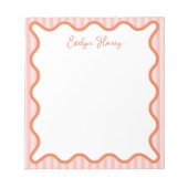 Personalisierte Lebendige Fette Farben Whimsical W Notizblock (Vorderseite)