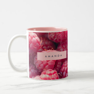 Personalisierte Lebendige Himbeer-Ekstase Rosa Fru Zweifarbige Tasse