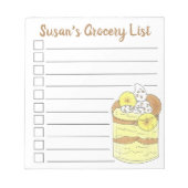 Personalisierte Lebensmittel Shopping List Banana Notizblock (Vorderseite)