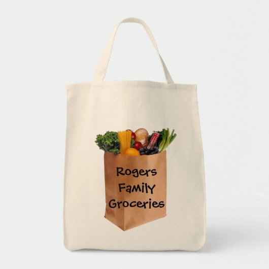 Personalisierte Lebensmittelgeschäft-Tasche - Tragetasche (Vorne)