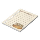 Personalisierte Lebensmittelliste Baker Dinner Rol Notizblock (Rotiert)