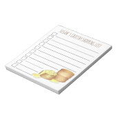 Personalisierte Lebensmittelliste Biscuits und Gra Notizblock (Rotiert)