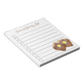 Personalisierte Lebensmittelliste Buttered French Notizblock (angewinkelt)