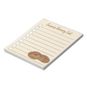 Personalisierte Lebensmittelliste Fingerfang-Cooki Notizblock (Rotiert)