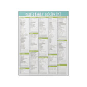 Personalisierte Lebensmittelliste Notepad Notizblock (Rotiert)