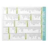 Personalisierte Lebensmittelliste Notepad Notizblock (Vorderseite)