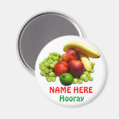 Personalisierte Lebensmittelmagnete für Kinder mit Magnet (Vorderseite/Rückseite)