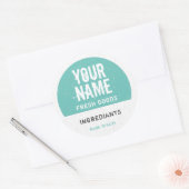 Personalisierte Lebensmittelspeicherlabels - Hinzu Runder Aufkleber (Umschlag)