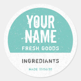 Personalisierte Lebensmittelspeicherlabels - Hinzu Runder Aufkleber
