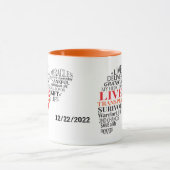 Personalisierte Lebertransplantation Survivor Kaff Tasse (Zentrum)