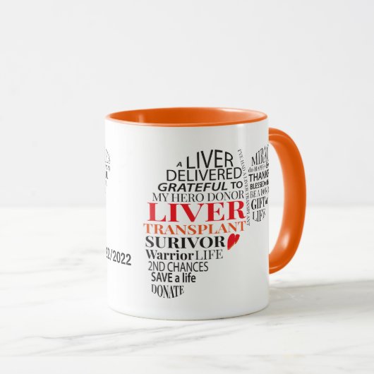 Personalisierte Lebertransplantation Survivor Kaff Tasse (VorderseiteRechts)