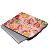 Personalisierte lebhafte Sommerfruchtmischung Laptopschutzhülle (Vorne Knopf)