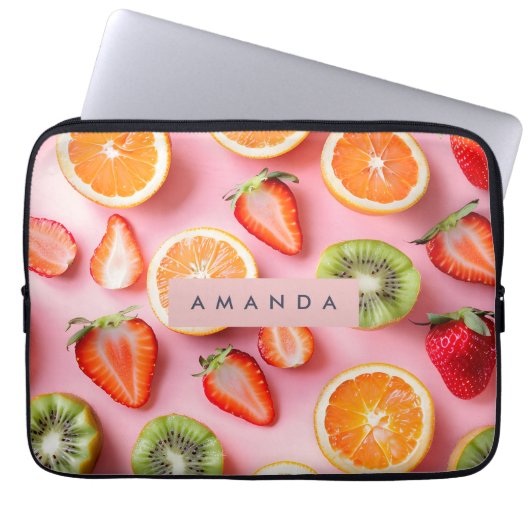 Personalisierte lebhafte Sommerfruchtmischung Laptopschutzhülle (Vorderseite)