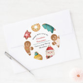 Personalisierte Lebkuchen-Weihnachtsplätzchen-Back Runder Aufkleber (Umschlag)