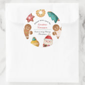 Personalisierte Lebkuchen-Weihnachtsplätzchen-Back Runder Aufkleber (Tasche)