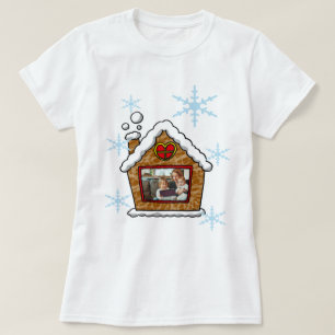 Personalisierte Lebkuchenhäuser-Schneeflocken Feie T-Shirt