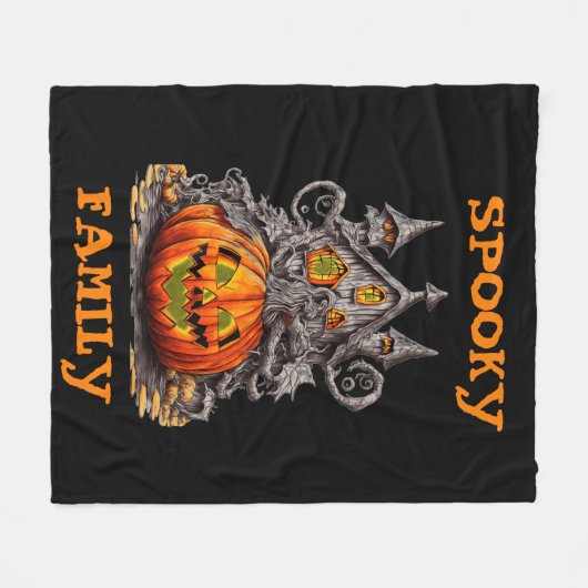 Personalisierte leckere Familie beängstigender Kür Fleecedecke (Vorderseite (Horizontal))