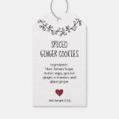 Personalisierte Leckerei, hausgemacht Geschenkanhänger (Rückseite)