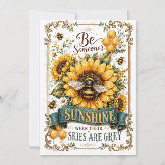 Personalisierte leere Grußkarte - Sonnenschein und