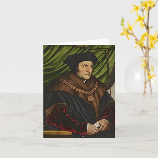 Personalisierte/Leere Heilige Thomas Morus Karte (Gelbe Blume)