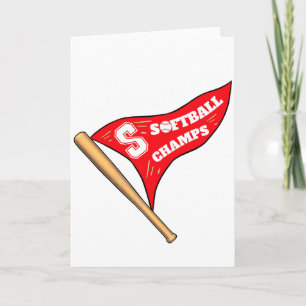Personalisierte legendäre Damen Softball-Champ T-S Karte