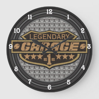 Personalisierte legendäre Garage Große Wanduhr