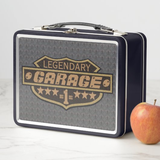 Personalisierte legendäre Garage Metall Brotdose (Beispiel)