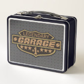 Personalisierte legendäre Garage Metall Brotdose (Vorderseite)