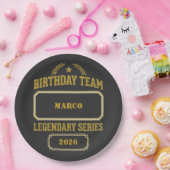 Personalisierte Legendäre Serie Gold Geburtstag Pappteller (Party)