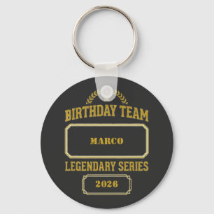 Personalisierte Legendäre Serie Gold Geburtstag Schlüsselanhänger