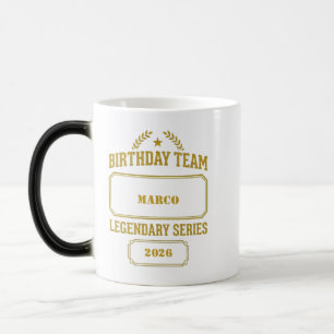 Personalisierte Legendäre Serie Gold Geburtstag Verwandlungstasse