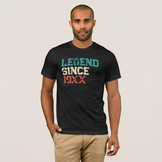 Personalisierte Legende Geburtstag T-Shirt (Vorne ganz)