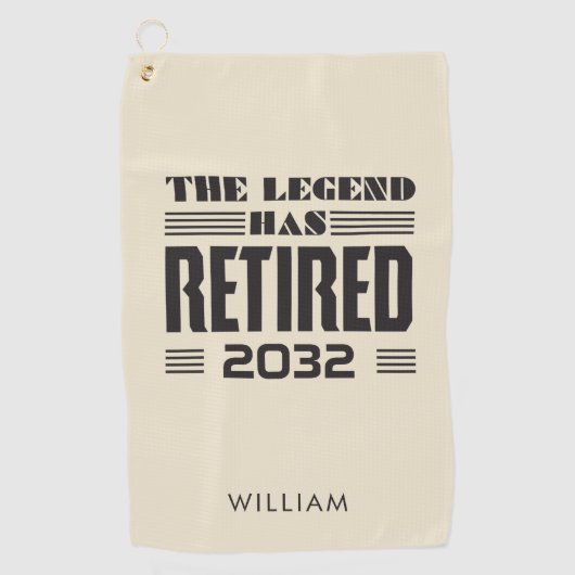 Personalisierte Legende hat Boss Coworker gelähmt Golfhandtuch (Vorderseite)