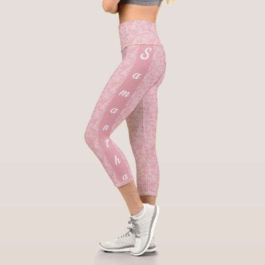 Personalisierte Leggings in Grau und Weiß (Links)