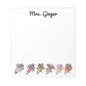 Personalisierte Lehrer Bleistifte Papierbögen für  Notizblock (Vorderseite)