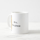 Personalisierte Lehrer Kaffeetasse (Vorderseite Links)