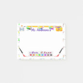 Personalisierte Lehrer-Kunst-Klasse Posten-it® Post-it Klebezettel (Vorderseite)