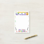 Personalisierte Lehrer-Kunst-Klasse Posten-it® Post-it Klebezettel (Auf Schreibtisch)