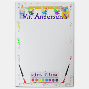 Personalisierte Lehrer-Kunst-Klasse Posten-it® Post-it Klebezettel