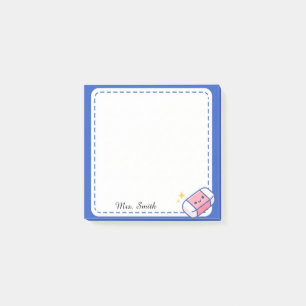 Personalisierte Lehrer Süße Kawaii Radiergummi Kle Post-it Klebezettel
