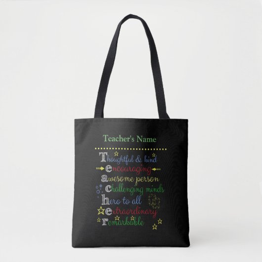 Personalisierte Lehrer-Taschen-Tasche Tasche (Vorderseite)
