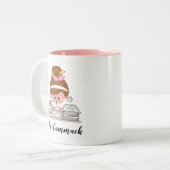 Personalisierte Lehrer-Tasse brünett Zweifarbige Tasse (Vorderseite Links)