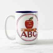 Personalisierte Lehrer-Tasse Zweifarbige Tasse (Links)