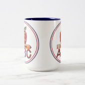 Personalisierte Lehrer-Tasse Zweifarbige Tasse (Mittel)