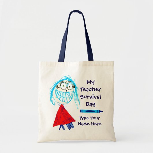 Personalisierte Lehrer-Überlebens-Taschen-Tasche Tragetasche (Vorne)