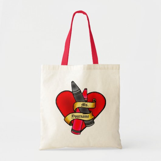 Personalisierte Lehrer-Zeichenstift-Tasche Tragetasche (Vorne)