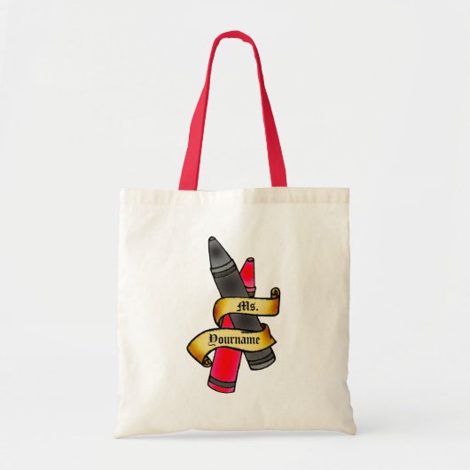 Personalisierte Lehrer-Zeichenstift-Tasche Tragetasche (Vorne)