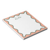 Personalisierte Lehrerbeschwerde Whimsical Wavy Notizblock (angewinkelt)