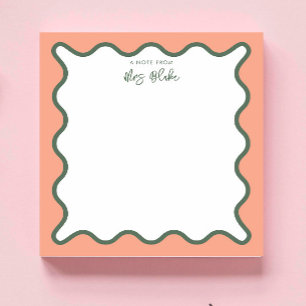 Personalisierte Lehrerbeschwerde Whimsical Wavy Notizblock